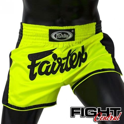Fairtex Slim Cut Muay Thai Shorts - Lime Green