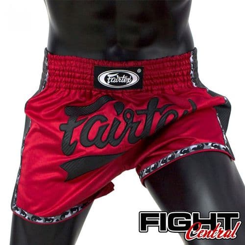 Fairtex Slim Cut Muay Thai Shorts - Red
