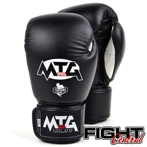 MTG Pro Velcro Boxing Gloves - Black