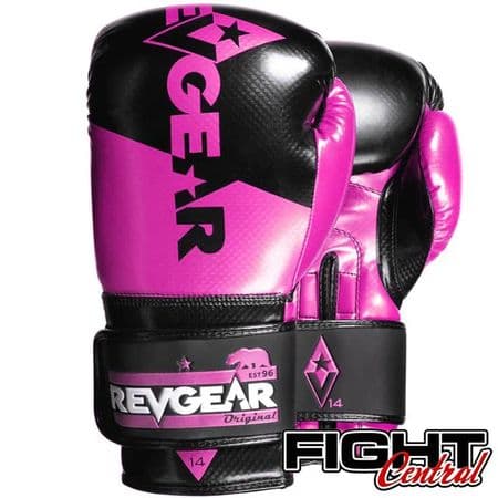 Revgear Pinnacle Boxing Gloves - Black/Pink