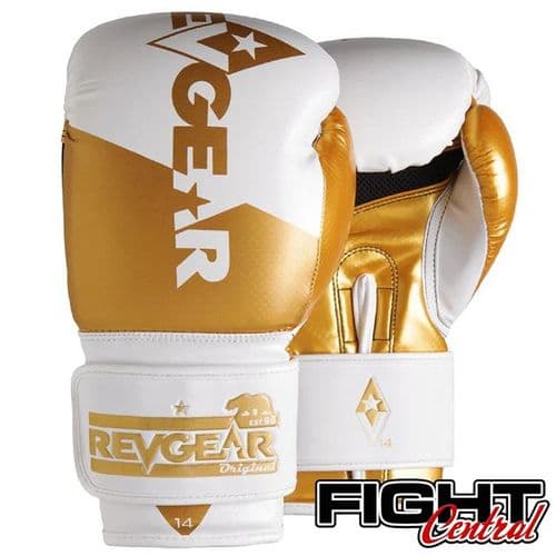 Revgear Pinnacle Boxing Gloves - White/Gold