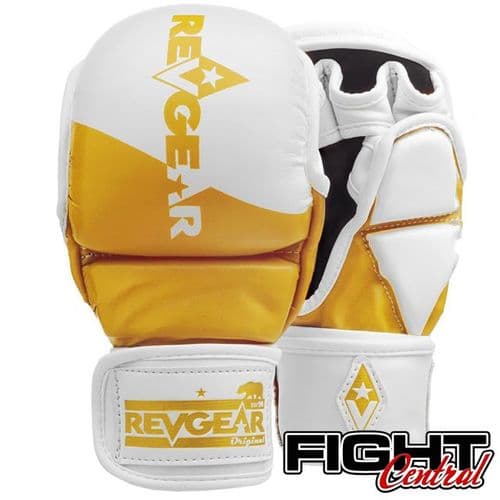 Revgear Pinnacle MMA Sparring Gloves - White/Gold