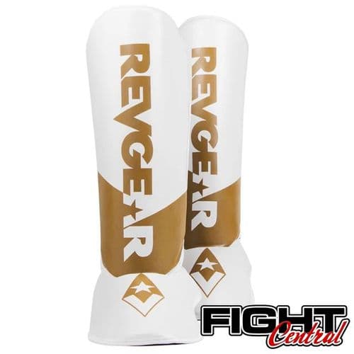 Revgear Pinnacle Shin Pads - White/Gold
