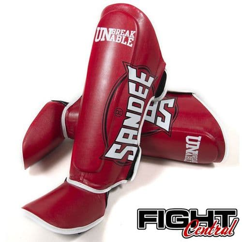 Sandee Cooltec Shin Pads - Red