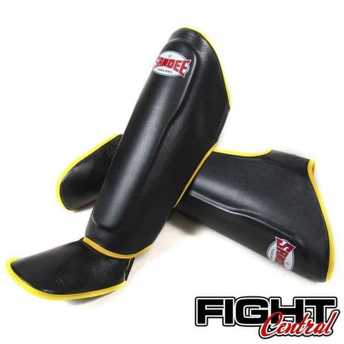 Sandee Shin Guards - Black/Yellow