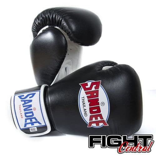 Sandee Two Tone Boxing Gloves - Black