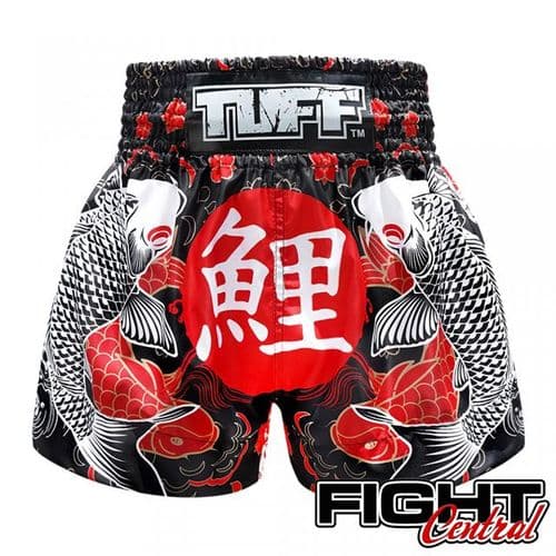 TUFF Koi Fish Muay Thai Shorts - Black