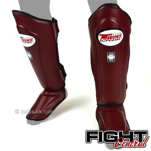 Twins Shin Pads - Maroon