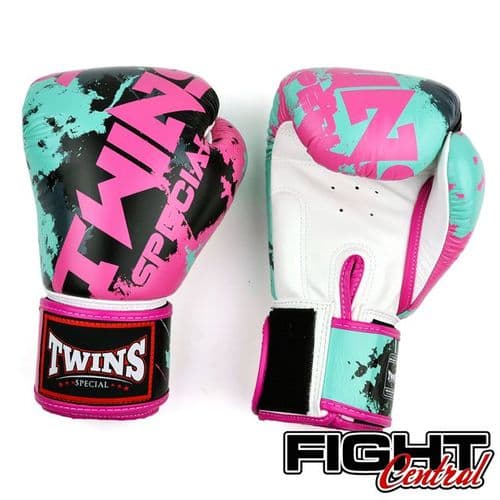 Twins Velcro Boxing Gloves - Candy Pink