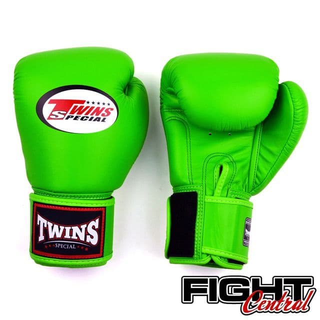 Twins Velcro Boxing Gloves - Green