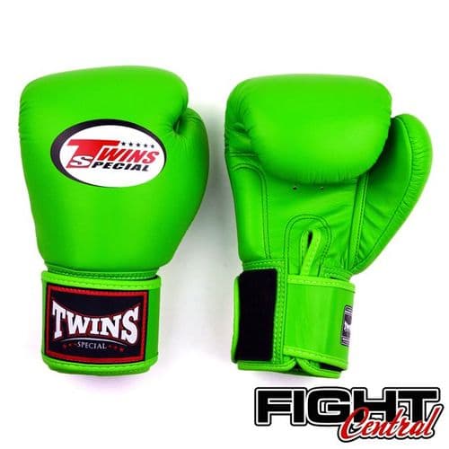 Twins Velcro Boxing Gloves - Green