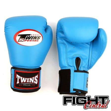 Twins Velcro Boxing Gloves - Light Blue