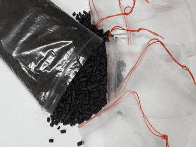 1kg Activated Carbon + 5 Small Mesh Bags