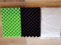 Thick Coarse, Medium Foam and Soft 2