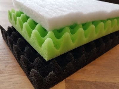 Thick Coarse, Medium Foam and Soft 2