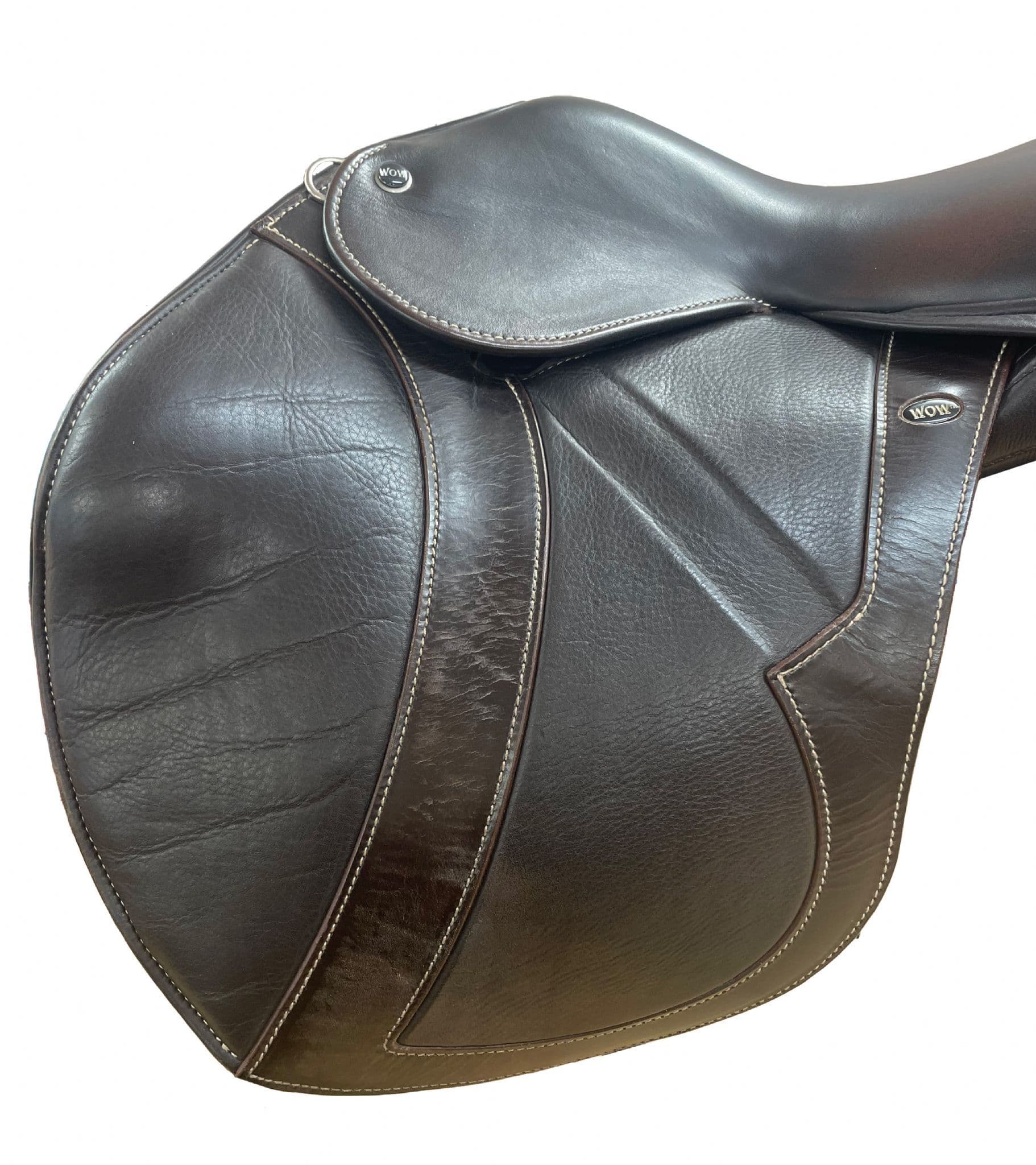 Saddle 7828 18 Inch WOW Edge Jump Dark Brown Nutmeg