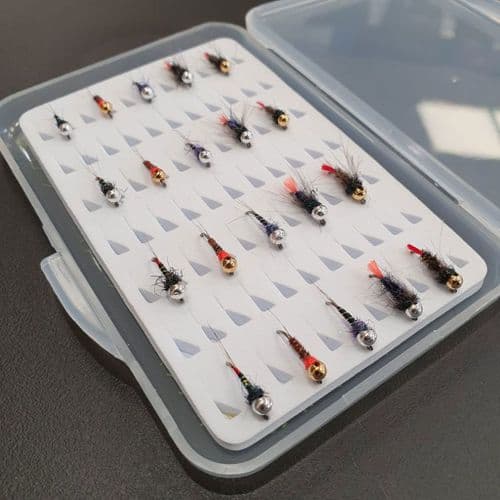 Boxed Euro Nymph Selection | 20 Tungsten weighted nymphs