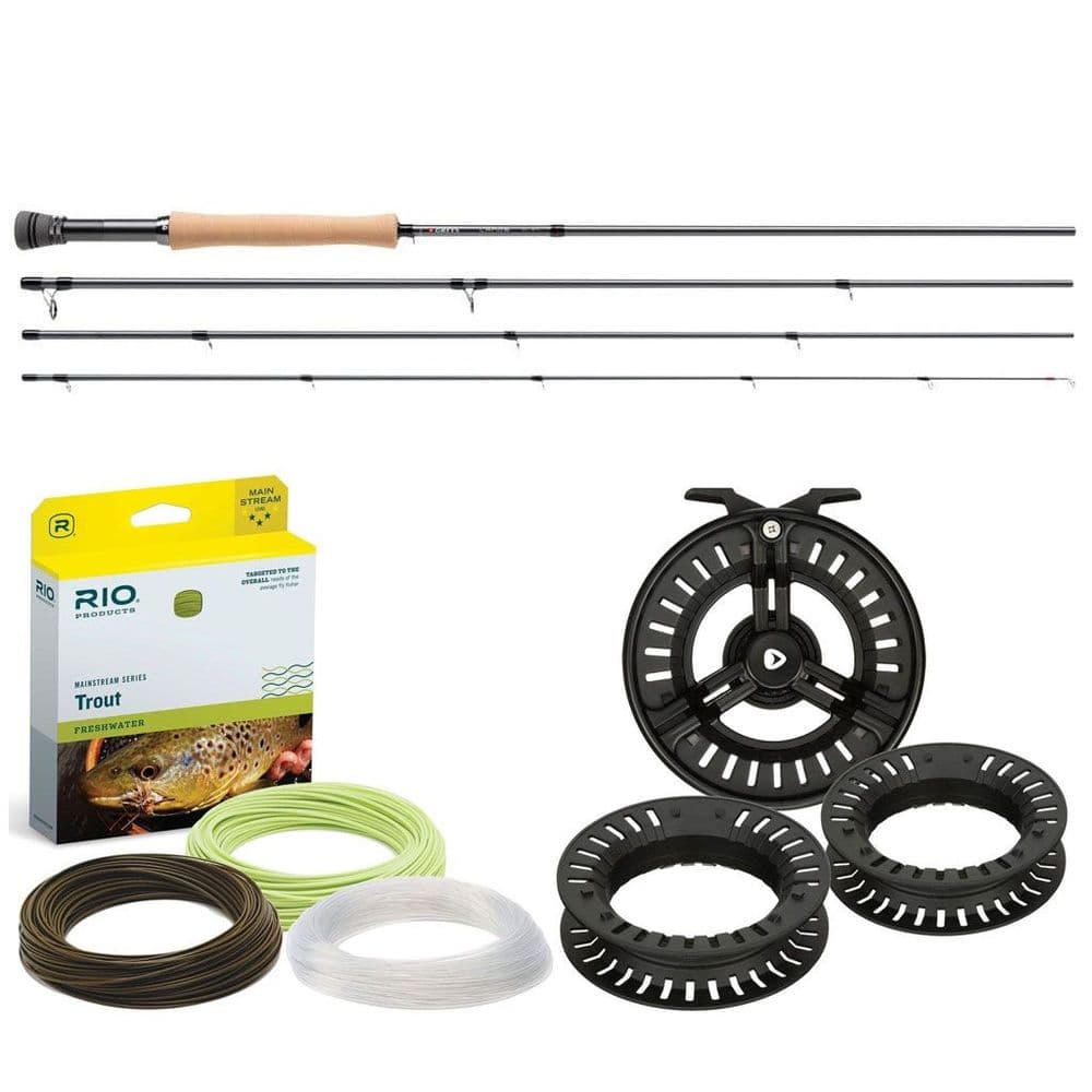 Greys Lance Fly Fishing Rod Combo Includes rod reel and 3 lines