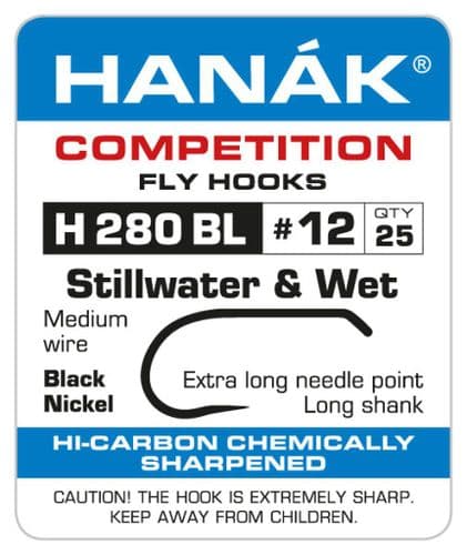 Hanak Competition Fly Hooks H280 BL (25pk)