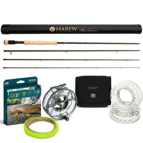 Hardy Marksman Fly Fishing Rod Combo | Includes rod, reel and line