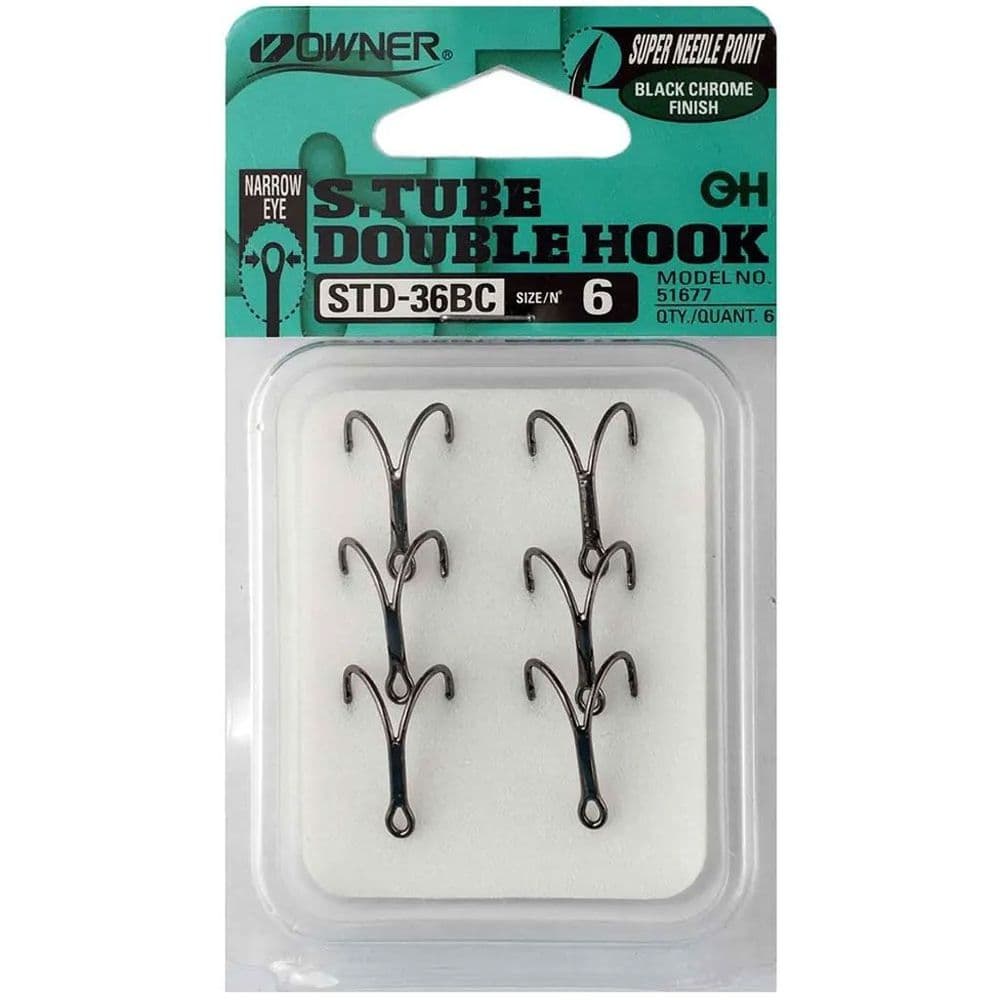 Owner SD-36 Double Hook Stinger 3/0 – For Bass & Sea Bass Fishing Lures - View #10