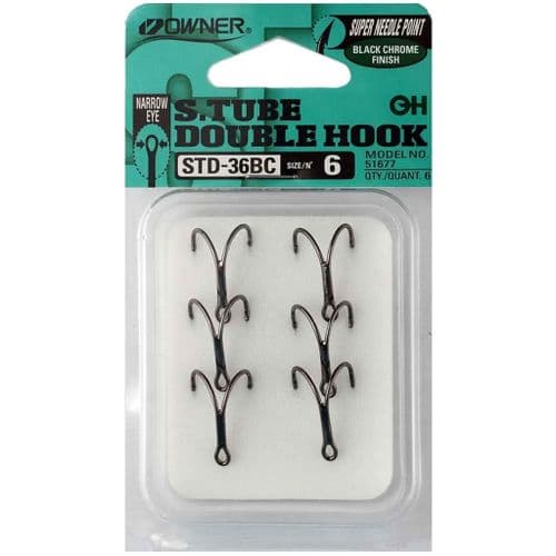 Owner Salmon Tube Double Hooks STD-36BC