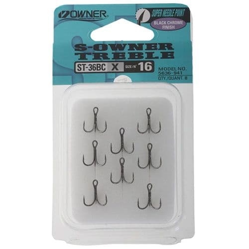 Owner Salmon Tube Treble Hooks ST-36BC