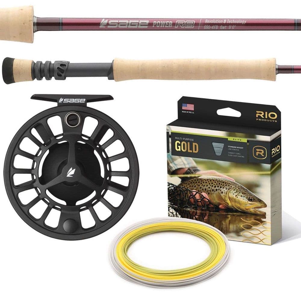 Sage R8 Power Fly Fishing Rod Combo Includes reel and line