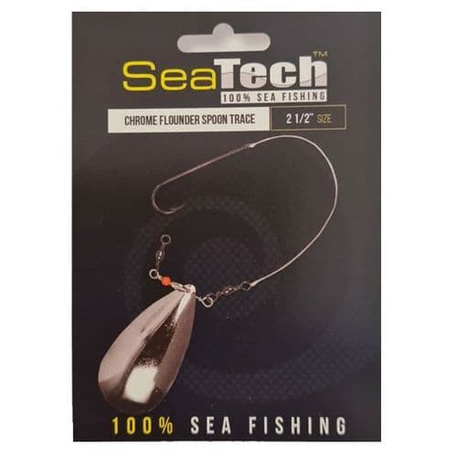 SeaTech Chrome Flounder Spoon Trace
