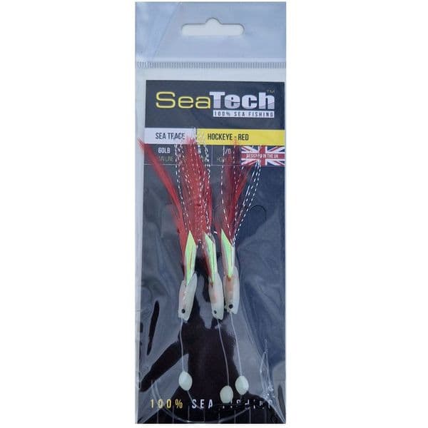 SeaTech Sea Trace | Hockeye Rig 3 Hook Red