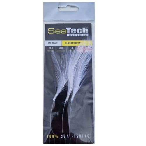SeaTech Sea Trace | Mackerel 3 Hook Feathers White