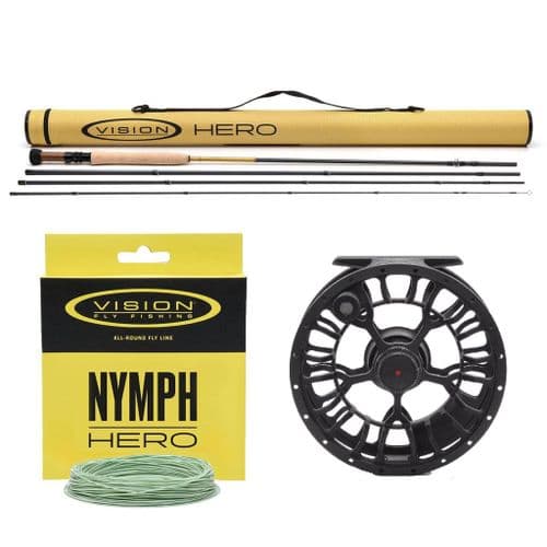 Vision Hero 2 Euro Nymphing Fishing Rod Combo | Includes rod, reel and line