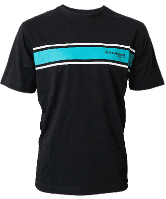 .Drennan AQUA STRIPE T SHIRT