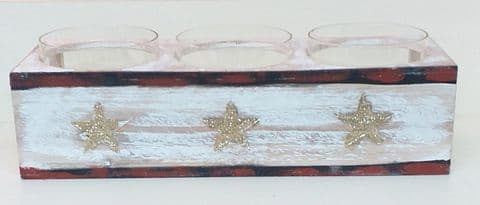 Christmas Wood and Glass Decoration