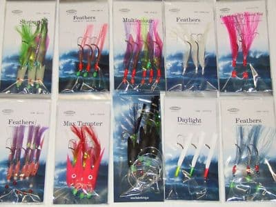 10 sets Boat Rigs Hokki Feather hook cod fish lure RM3