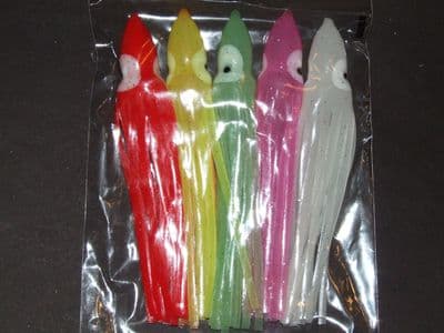 10 x 12cm Big Squid lures Assorted Mackerel Bass Cod Sea Rig Boat Beach Fishing