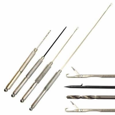 2 x Baiting Needle Tool Kit 4 pc Needle Set Carp Course boilies bait drill latch