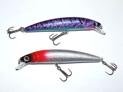 2 x ULTRA 18g 13cm PLUG LURES RAPALA TREBLE HOOKS PIKE BASS SEA COURSE FISHING