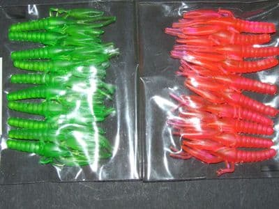 20 x Jelly Shrimp tail lures Mackerel Bass Cod Pike Sea Boat Beach Fishing