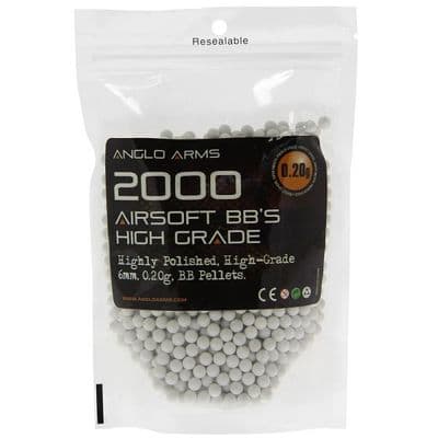 2000 BB Pellets Ammo High Grade Polished 6mm Airsoft Bullets 0.20g Shooting