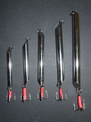 3 TRONIX CHROME BAR PIRKS NORWAY NORDIC COD BOAT LURE JIG PIRKS ROD FISHING FFT