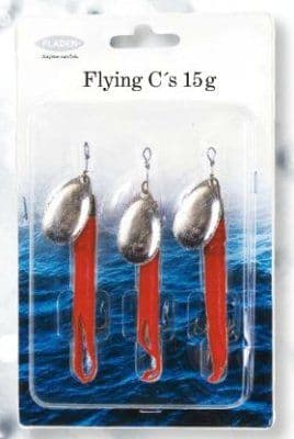 3 Fladen Flying C Red Spinners || Flash Fishing Tackle