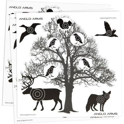 50 x 14cm CARD TREE TARGETS AIR RIFLE PISTOL SHOOTING 4 PELLET CATCHER 177 22 BB