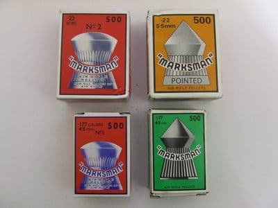 500 x MARKSMAN  .177 or .22 CALIBRE AIR GUN RIFLE PELLETS HUNTING VERMIN CONTROL