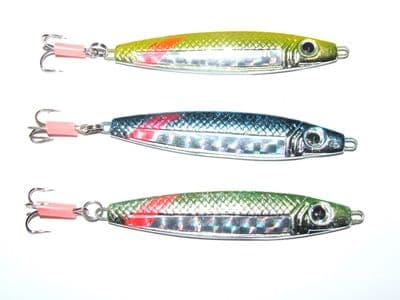 6 x FFT STINGER 40g Stavenger Lure Mackerel Bass Cod Pike Spinners Treble Hooks