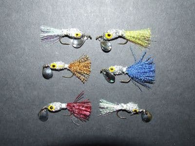 6 x Silver Bladed Minnow Fly Lures Trout Salmon Bass Pike Sea fishing