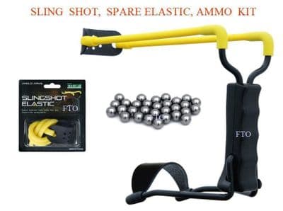 Anglo Arms High Velocity Std Wrist Slingshot Catapult Ammo Spare Elastic Hunting