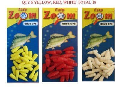 18 Assorted Imitation Maggots | Lures and Jellys | Flash Fishing Tackle