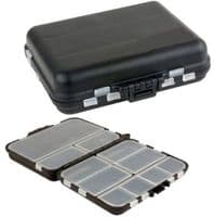 BLACK TACKLE BIT BOX CARP FISHING HOOKS ANGLERS LEAD CLIPS RIG BEADS