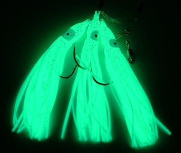 Float Squid Rigs FFT BIG SQUID RIG 3 x 7/0 CIRCLE HOOKS BOAT WRECK NORWAY COD BASS SEA ...